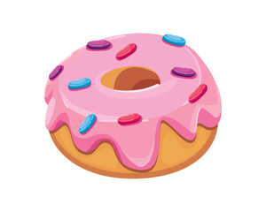 flat colored donut