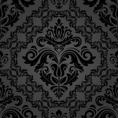 Classic seamless vector pattern. Damask orient ornament. Classic dark vintage background. Orient pattern for fabric, wallpapers and packaging