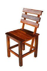 Wooden chair isolated.