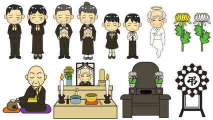 お葬式イラスト