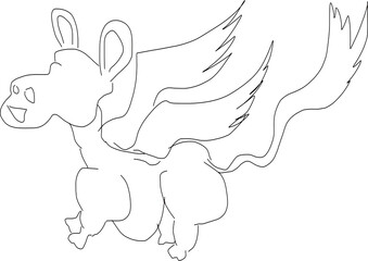 The illustrations and clipart. Vector image. Cartoon view, kids drawing in white background.