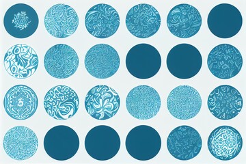 Cutouts Blue Circle Patterns 