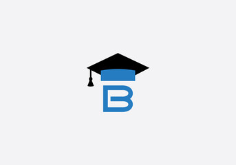 Naklejka premium Educational sign and graduation cap logo design image study cap logo and education logo design