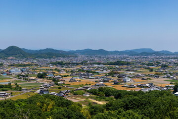Fototapeta na wymiar Landscape of Miki town , view for sanuki city from Mt. dakeyama , kagawa, shikoku, japan
