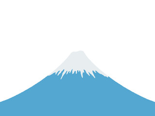 単体の富士山の風景イラスト 年賀状素材