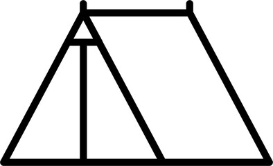 camping tent outline drawing
