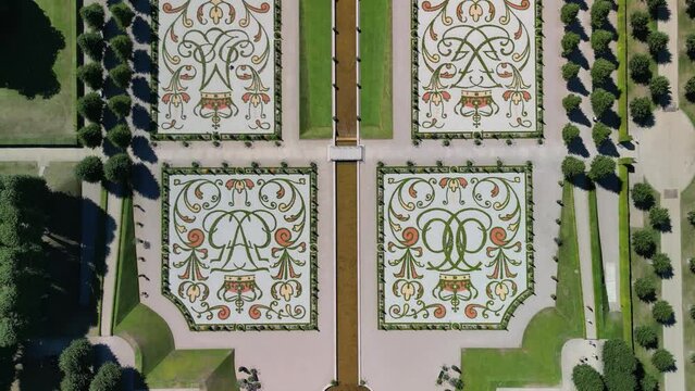 Danish Royal Gardens Top Down - Drone