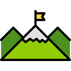 Goal filled outline icon