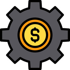 Money management filled outline icon