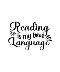 reading is my love language svg