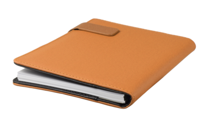 leather notebook isolated