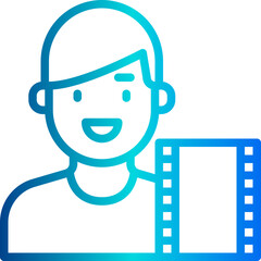 Film reel outline icon