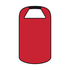 Waterproof bag pictogram vector illustration.