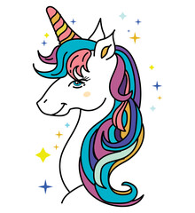 Magical graphic unicorn 