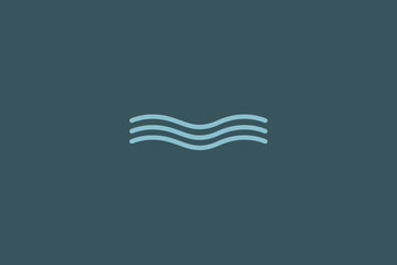 Illustration vector graphic of waves line art. Good for logo