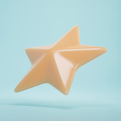 Iconos Navideños, Celebración Navidad Ilustración en 3D, Estrella