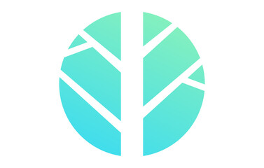 Tree Trunk and Twig Round Logo Design Template