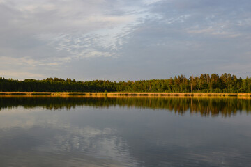Nature landscape. Beautiful lake, calm scene