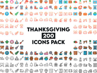Thanksgiving Icon Pack 200 Mix Icons 