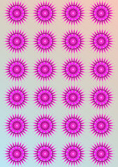 The illustrations and clipart. Vector image. Abstract image. 6 rows of love in a circle pattern.