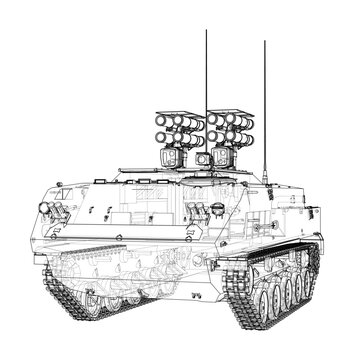 recommend clip art: Anti-tank armored car. Vector