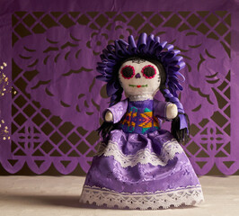 Day of the Dead doll skeleton Catrina, mexico