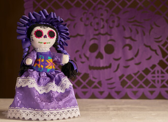 Day of the Dead doll skeleton Catrina, mexico