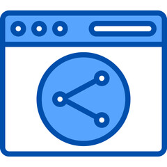 Web browser filled outline icon