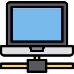 Laptop filled outline icon