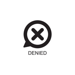 Fototapeta premium denied icon , wrong icon vector