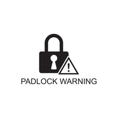 padlock warning icon , security icon