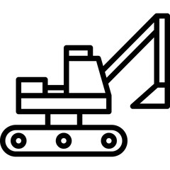 Excavatorstructure outline icon