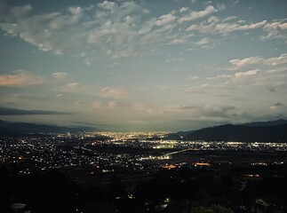 Fototapeta premium 姨捨 夜景