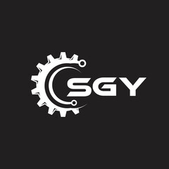 SHY letter technology logo design on black background. SHY creative initials letter IT logo concept. SHY setting shape design.
