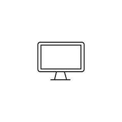 simple office computer monitor vector line icon that is suitable for any purpose. Web design, mobile app.