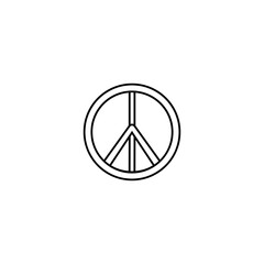 a simple vector outline peaceful icon or logo that is suitable for any purpose. Web design, mobile app.