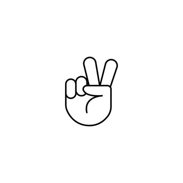 peaceful hand icon simple vector line that is suitable for any purpose. Web design, mobile app.