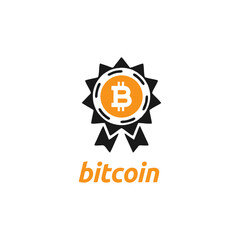 Fototapeta premium Bitcoin logo icon graphic element