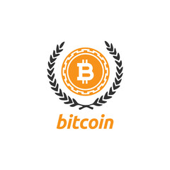 Bitcoin logo icon graphic element