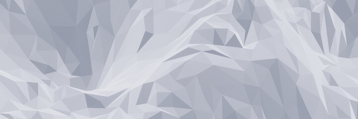 3D rendered low polygon ice mountain. Glacial landform. Ice terrain.