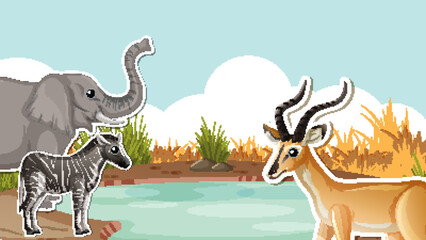 Thumbnail design with wild animals