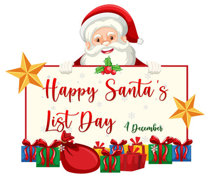 Happy Santa's List Day banner design