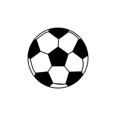 Vector soccer ball on a white background. European football logo. Soccer ball design. Vector illustration