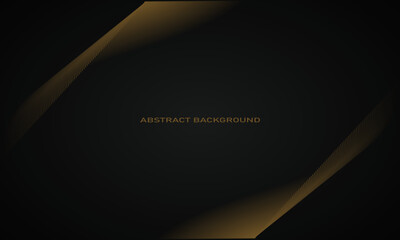 black background with abstract golden lines in the corner