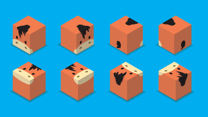 Obraz premium Animal Dice 3D Characters Animal Horse Cartoon Vector