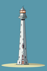 illustration vector graphic light house tower isolated 