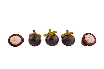 mangosteen fruit isolated on transparent background