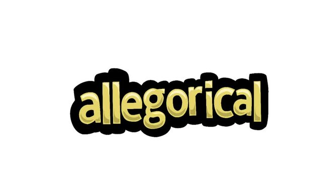 White screen animation video written ALLEGORICAL
