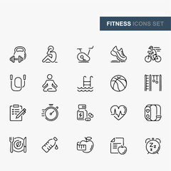 Vector fitness icon set