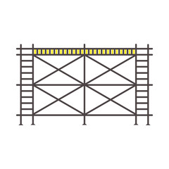 Scaffolding construction  flat line icon vector.